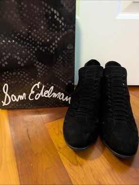 Sam Edelman Pierson Women's Black Suede Ankle Booties